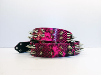 Cinturón serpiente rosa grande