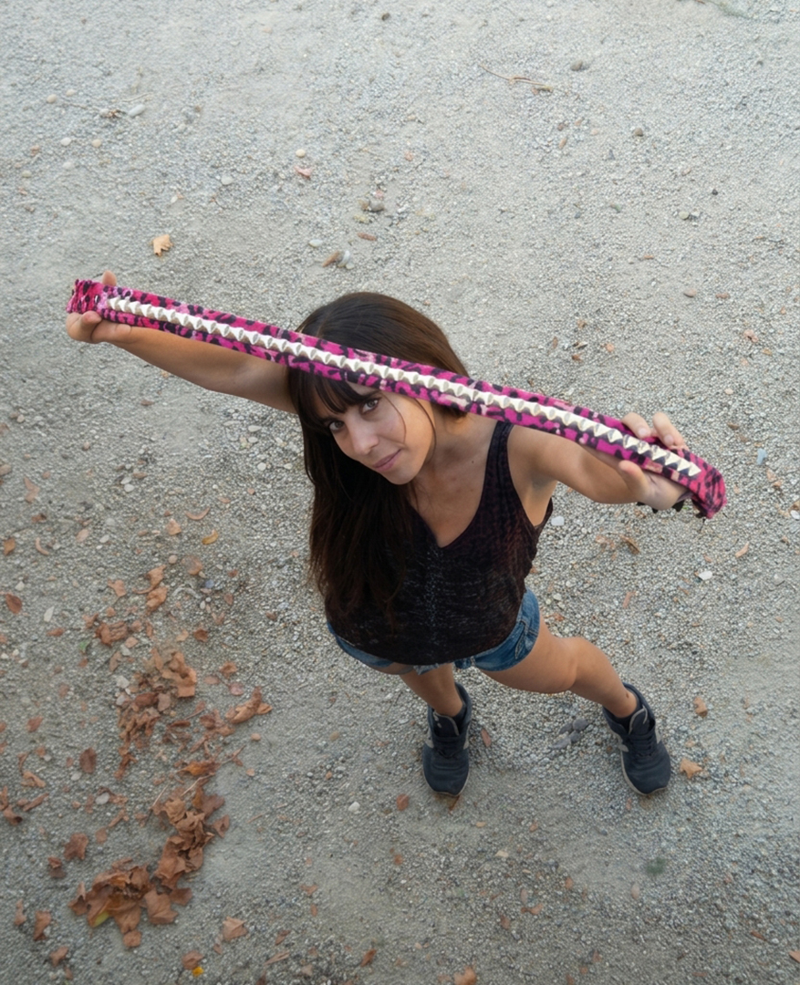 Cinturón leopardo rosa pirámides - Imagen 2