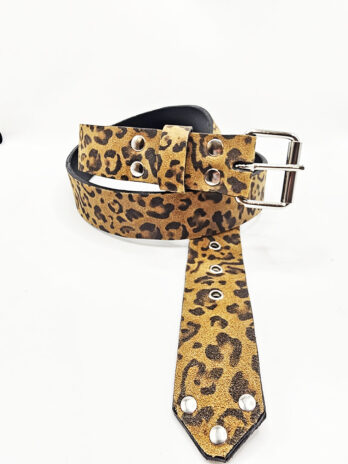 Cinturón liso leopardo